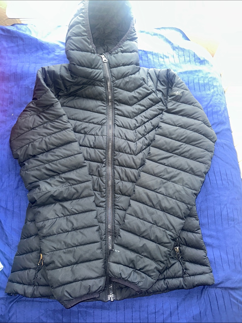 Columbia Women's Black Quilted Hooded Puffer Jacket